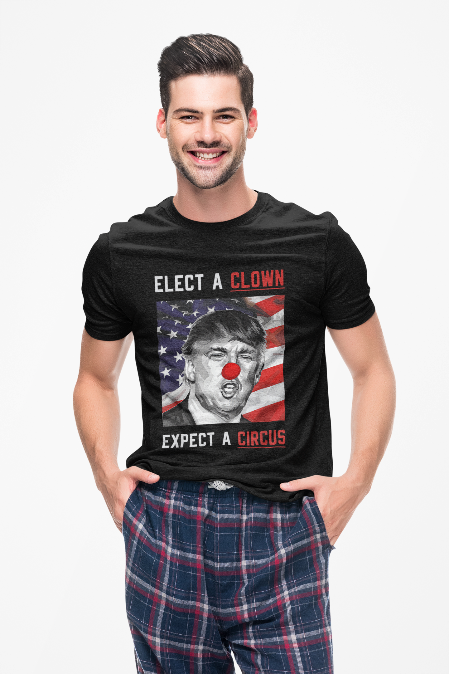 Trump Elect a Clown, Expect a Circus Softstyle Tee - Starry Skies Austin