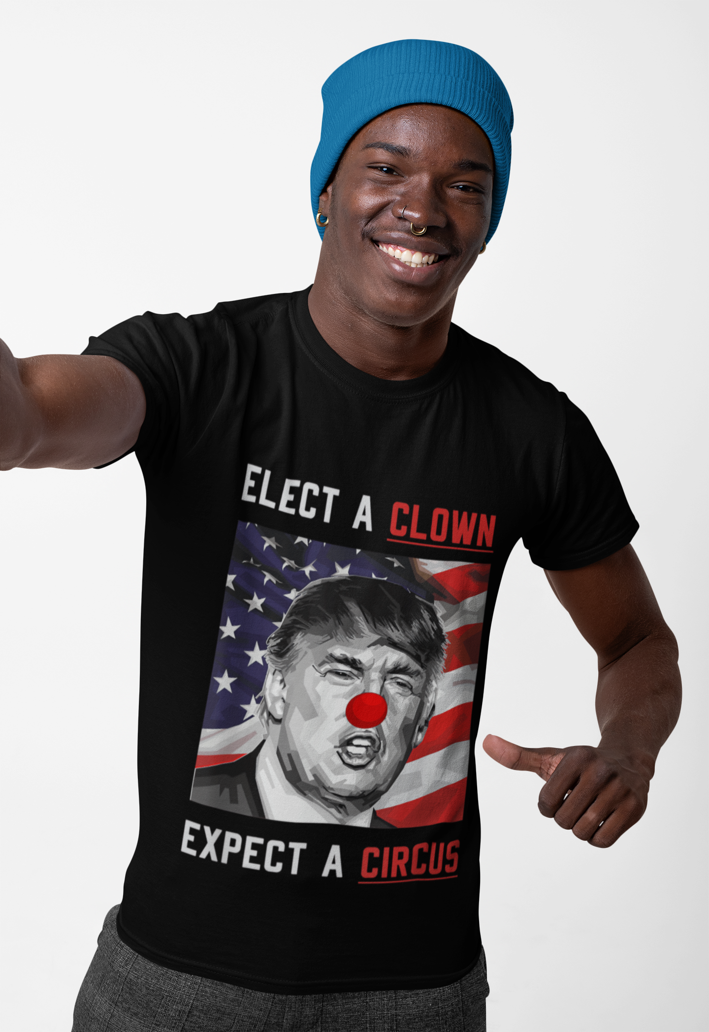Trump Elect a Clown, Expect a Circus Softstyle Tee - Starry Skies Austin