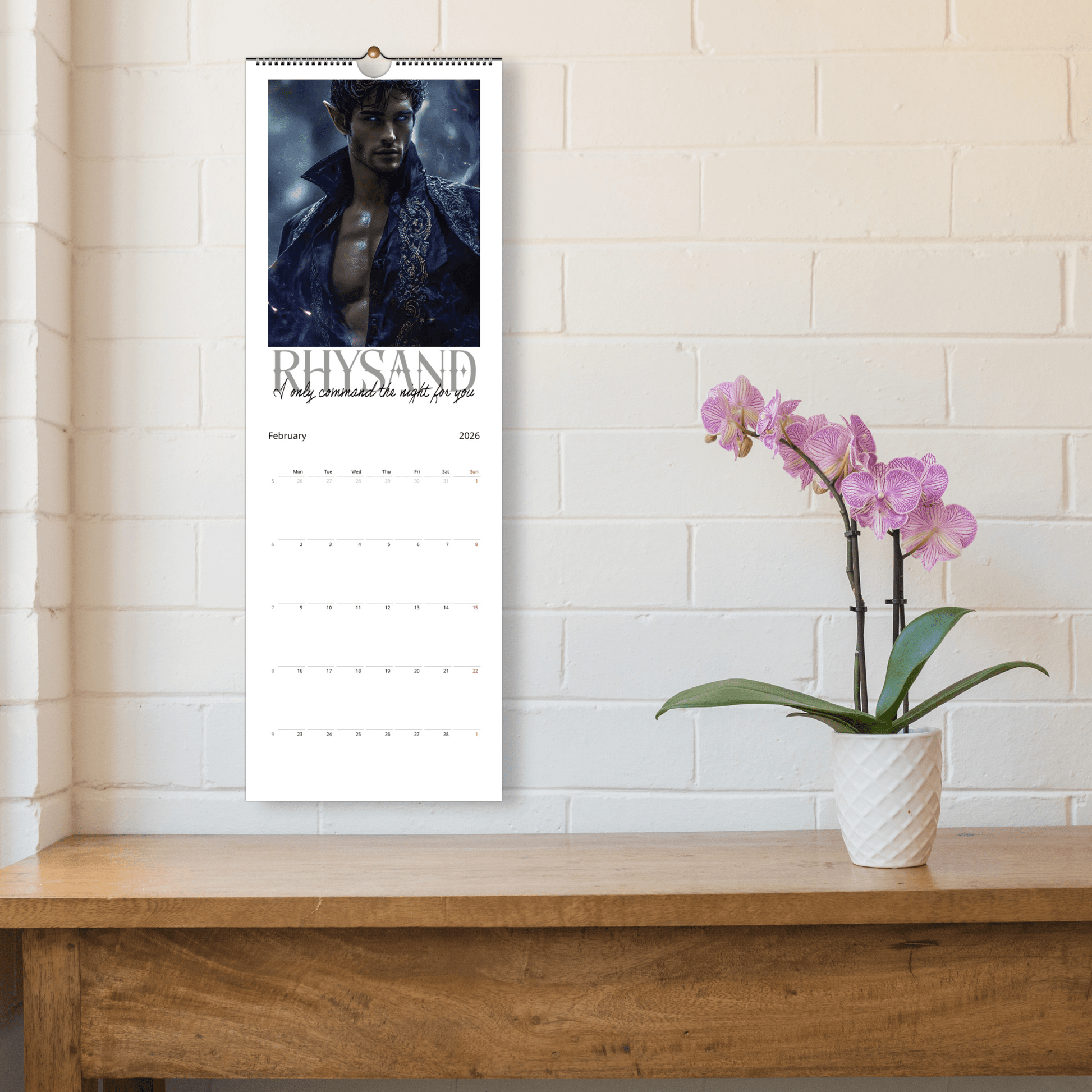 2026 Shadow Daddy Book Boyfriend Wall Calendar - Starry Skies Austin