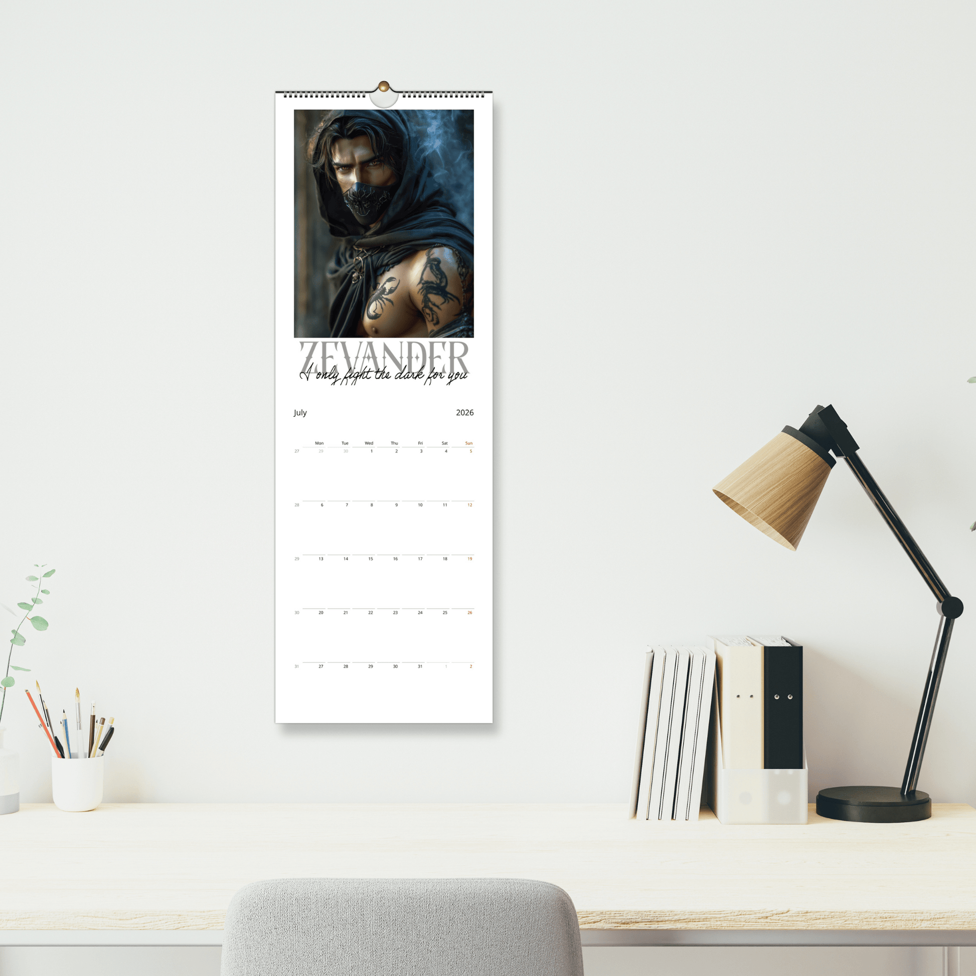 2026 Shadow Daddy Book Boyfriend Wall Calendar - Starry Skies Austin