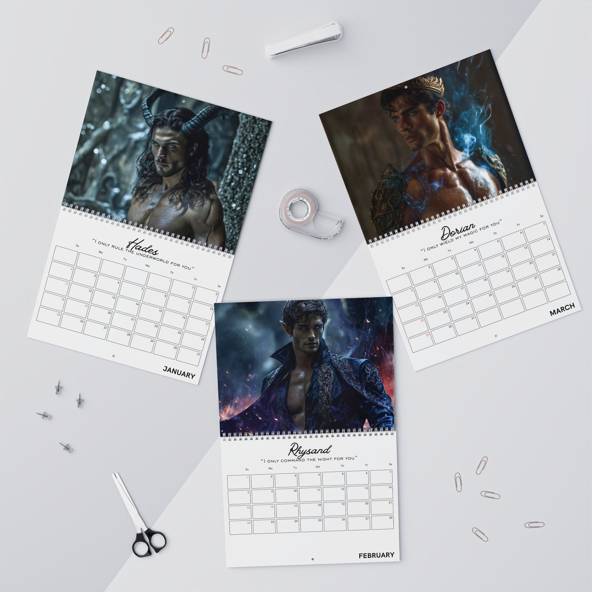 2026 Shadow Daddy Book Boyfriend Wall Calendar - Horizontal - Starry Skies Austin