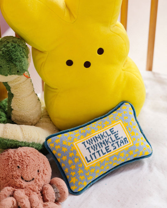 Twinkle Twinkle Mini Needlepoint Pillow