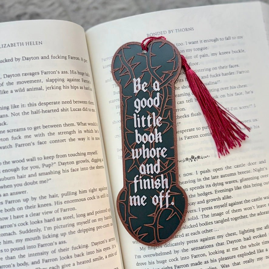 3d Printed Be a Good Little Book Whore and Finish Me Off Bookmark - Starry Skies Austin