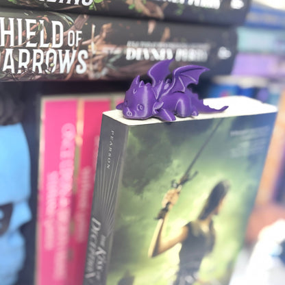 3D Printed Chibi Dragon Bookmark | Cute Book Accessory - Starry Skies Austin