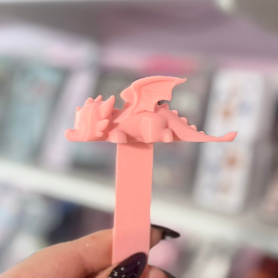 3D Printed Chibi Dragon Bookmark | Cute Book Accessory - Starry Skies Austin