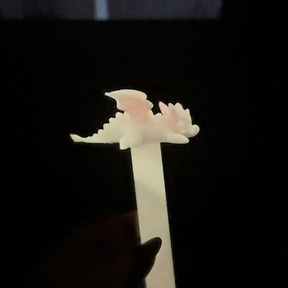 3D Printed Chibi Dragon Bookmark | Cute Book Accessory - Starry Skies Austin