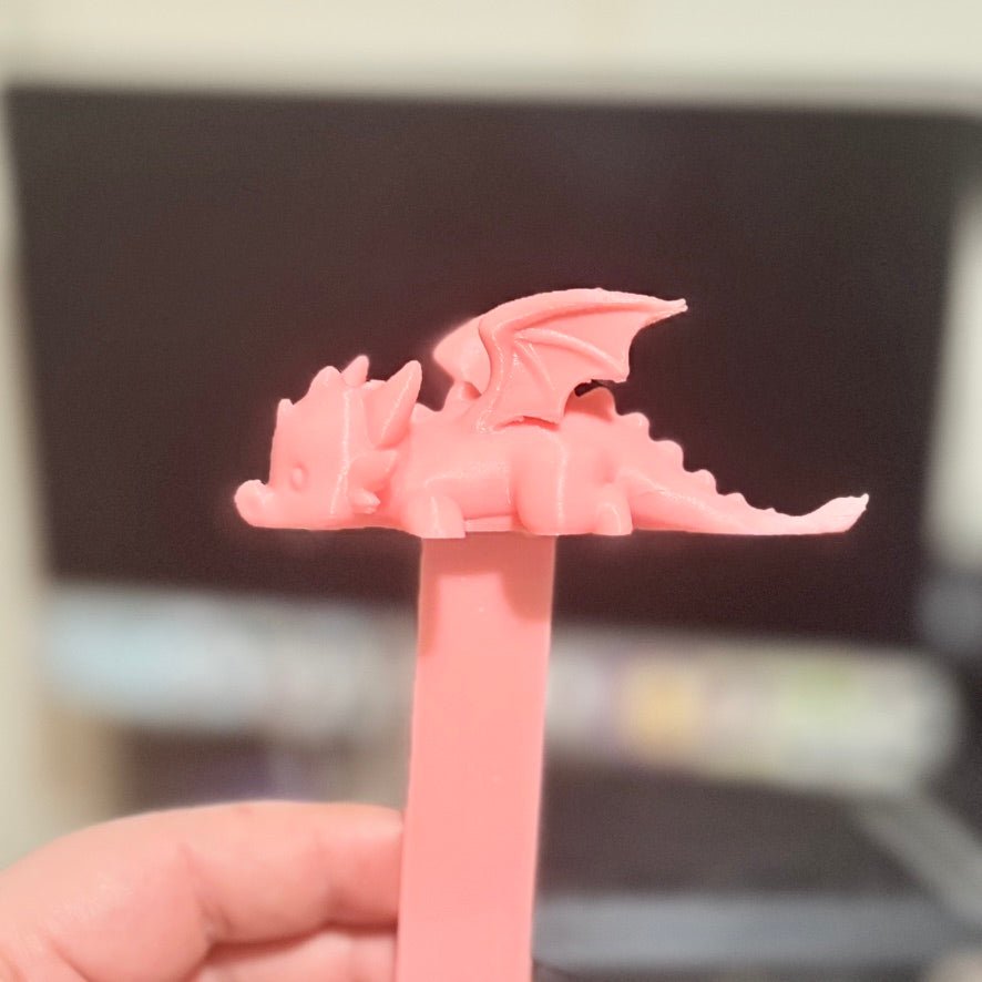 3D Printed Chibi Dragon Bookmark | Cute Book Accessory - Starry Skies Austin