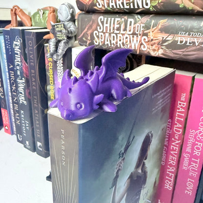 3D Printed Chibi Dragon Bookmark | Cute Book Accessory - Starry Skies Austin