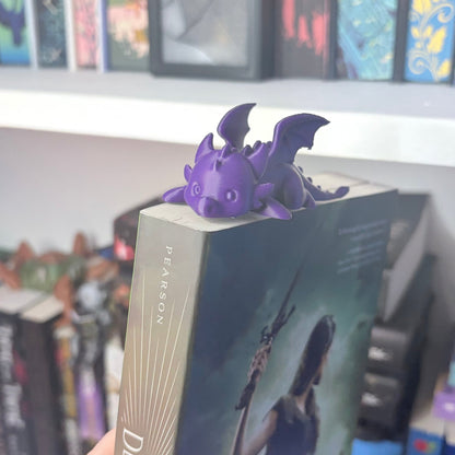3D Printed Chibi Dragon Bookmark | Cute Book Accessory - Starry Skies Austin