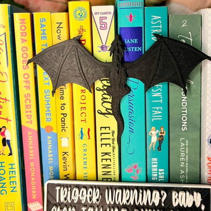 3d Printed Dragon Book Spine Hugger Bookshelf Decor - Starry Skies Austin