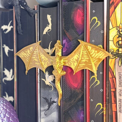 3d Printed Dragon Book Spine Hugger Bookshelf Decor - Starry Skies Austin