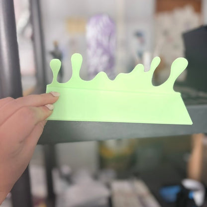 3d Printed Glow-in-the-Dark Green Bookshelf Drips Decor - Starry Skies Austin