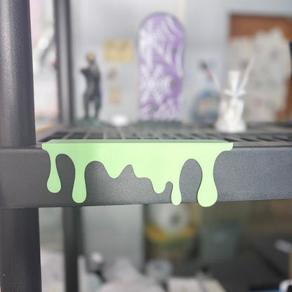 3d Printed Glow-in-the-Dark Green Bookshelf Drips Decor - Starry Skies Austin