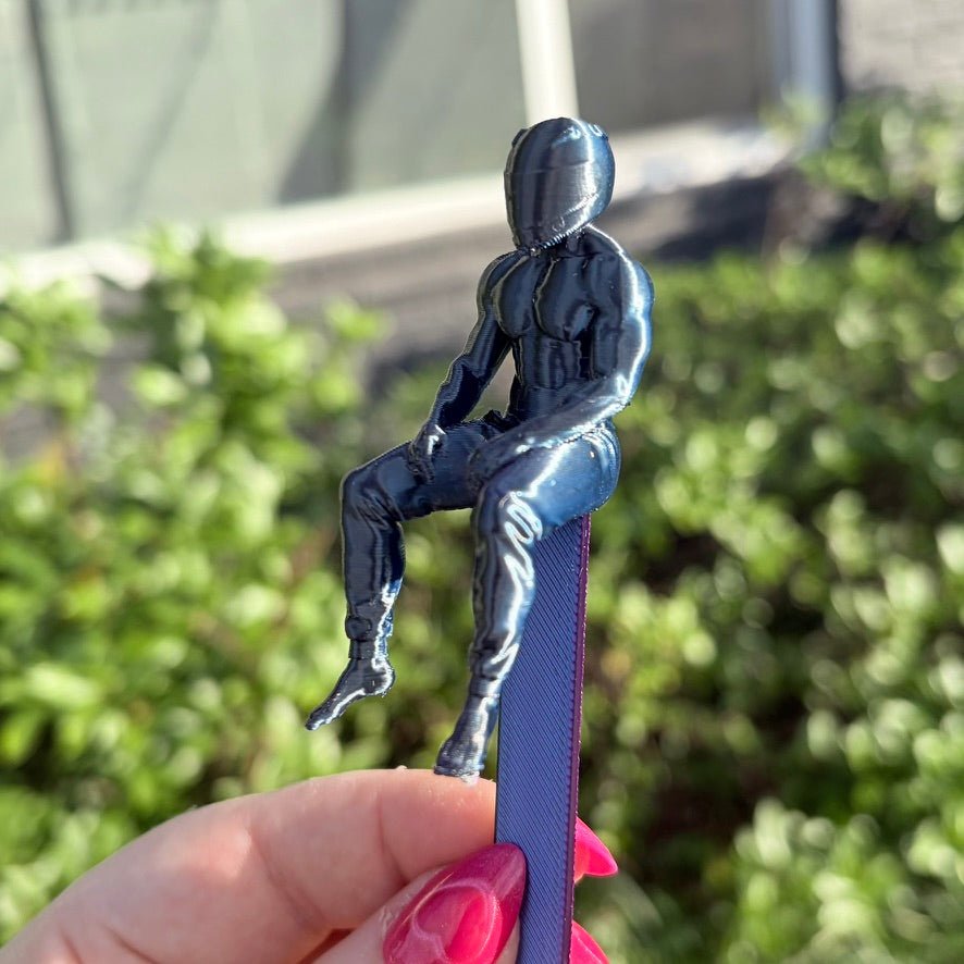 3D Printed Hot Biker Bookmark | Cute Book Accessory - Starry Skies Austin