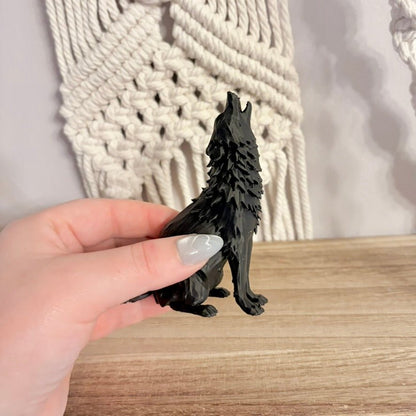 3d Printed Howling Wolf Decor - Starry Skies Austin