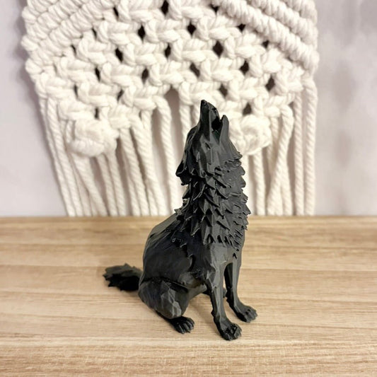 3d Printed Howling Wolf Decor - Starry Skies Austin