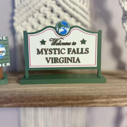 3D Printed Mystic Falls Virginia Inspired Sign - Starry Skies Austin