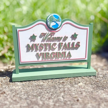 3D Printed Mystic Falls Virginia Inspired Sign - Starry Skies Austin