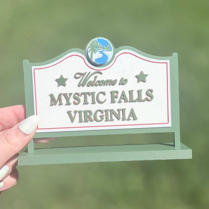 3D Printed Mystic Falls Virginia Inspired Sign - Starry Skies Austin