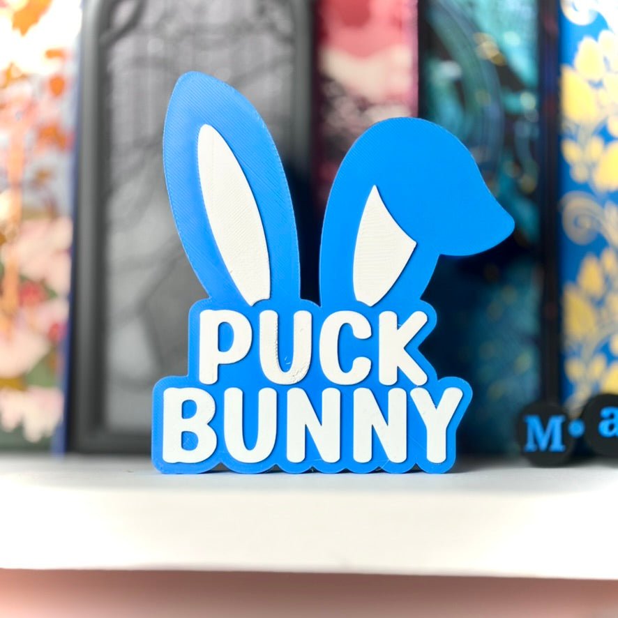 3d Printed Puck Bunny Shelf Sign - Starry Skies Austin