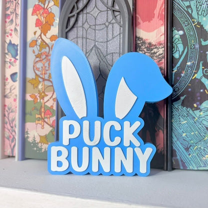 3d Printed Puck Bunny Shelf Sign - Starry Skies Austin