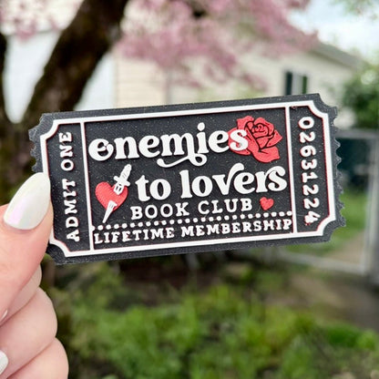 3d Printed Shelf Trope Ticket - Enemies to Lovers Book Club - Starry Skies Austin