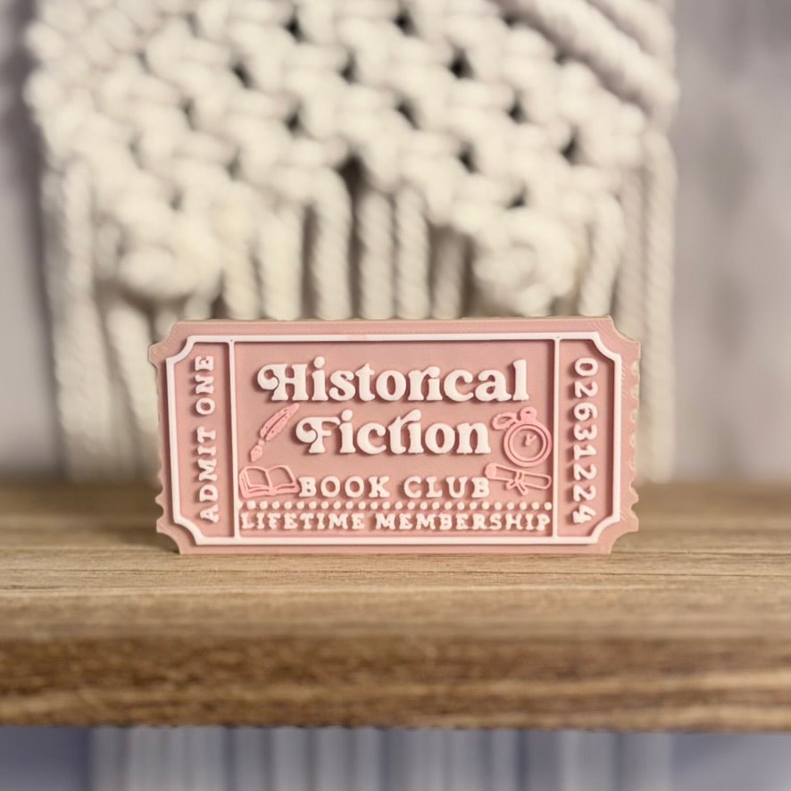 3d Printed Shelf Trope Ticket - Historical Fiction Book Club - Starry Skies Austin