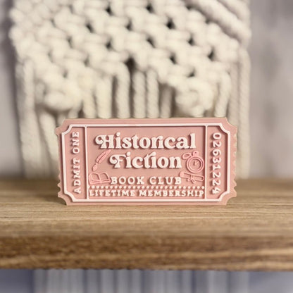 3d Printed Shelf Trope Ticket - Historical Fiction Book Club - Starry Skies Austin
