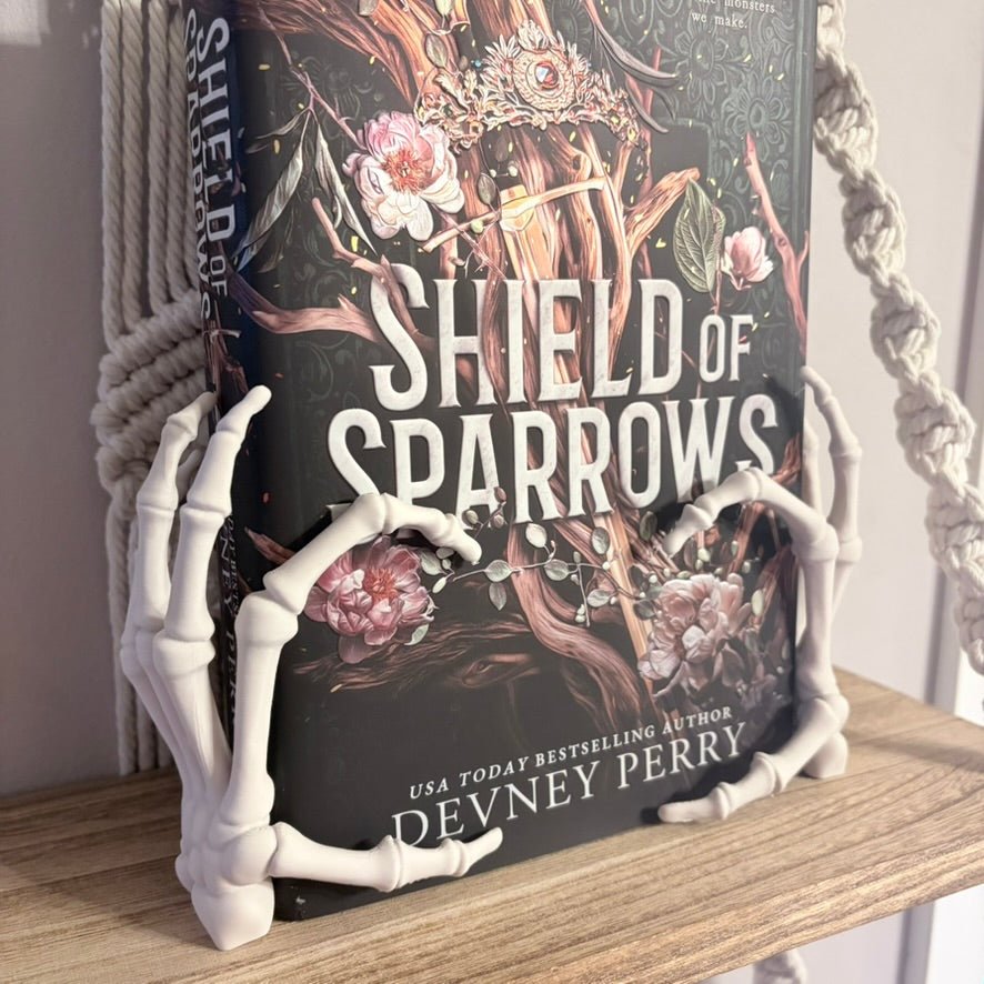 3d Printed Skeleton Hands Bookshelf Decor - Starry Skies Austin