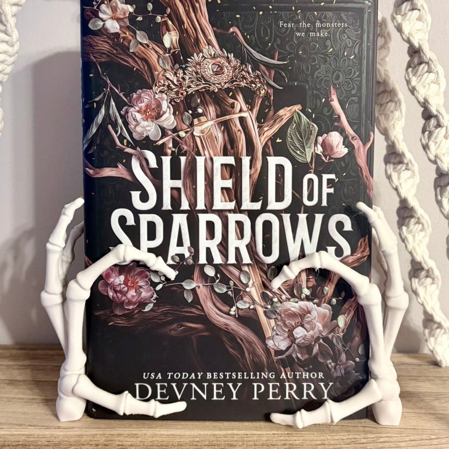 3d Printed Skeleton Hands Bookshelf Decor - Starry Skies Austin