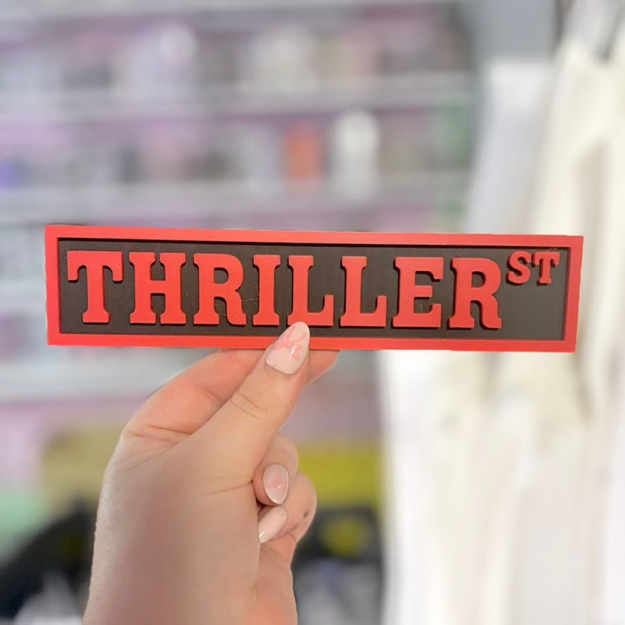 3D Printed Thriller St Shelf Sign - Starry Skies Austin