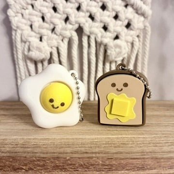 3d Printed Toast and Egg Inspired Fidget Clicker - Starry Skies Austin