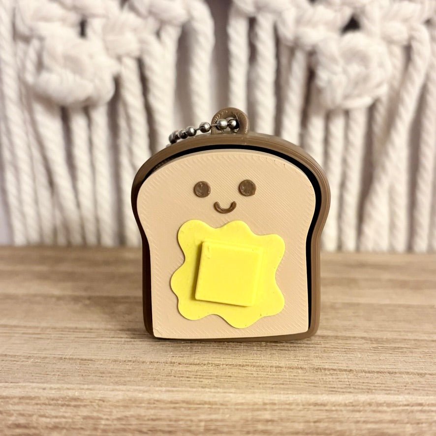 3d Printed Toast and Egg Inspired Fidget Clicker - Starry Skies Austin
