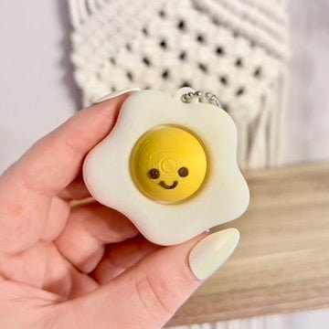 3d Printed Toast and Egg Inspired Fidget Clicker - Starry Skies Austin