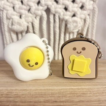 3d Printed Toast and Egg Inspired Fidget Clicker - Starry Skies Austin