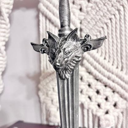 3d Printed Wolf Sword Bookshelf Decor - Starry Skies Austin