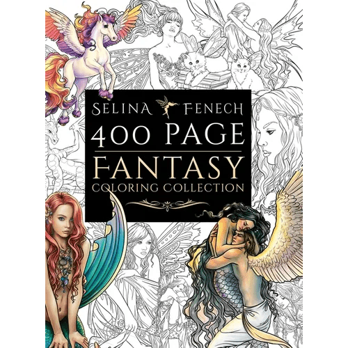 400 Page Fantasy Coloring Collection - Hardcover - Starry Skies Austin