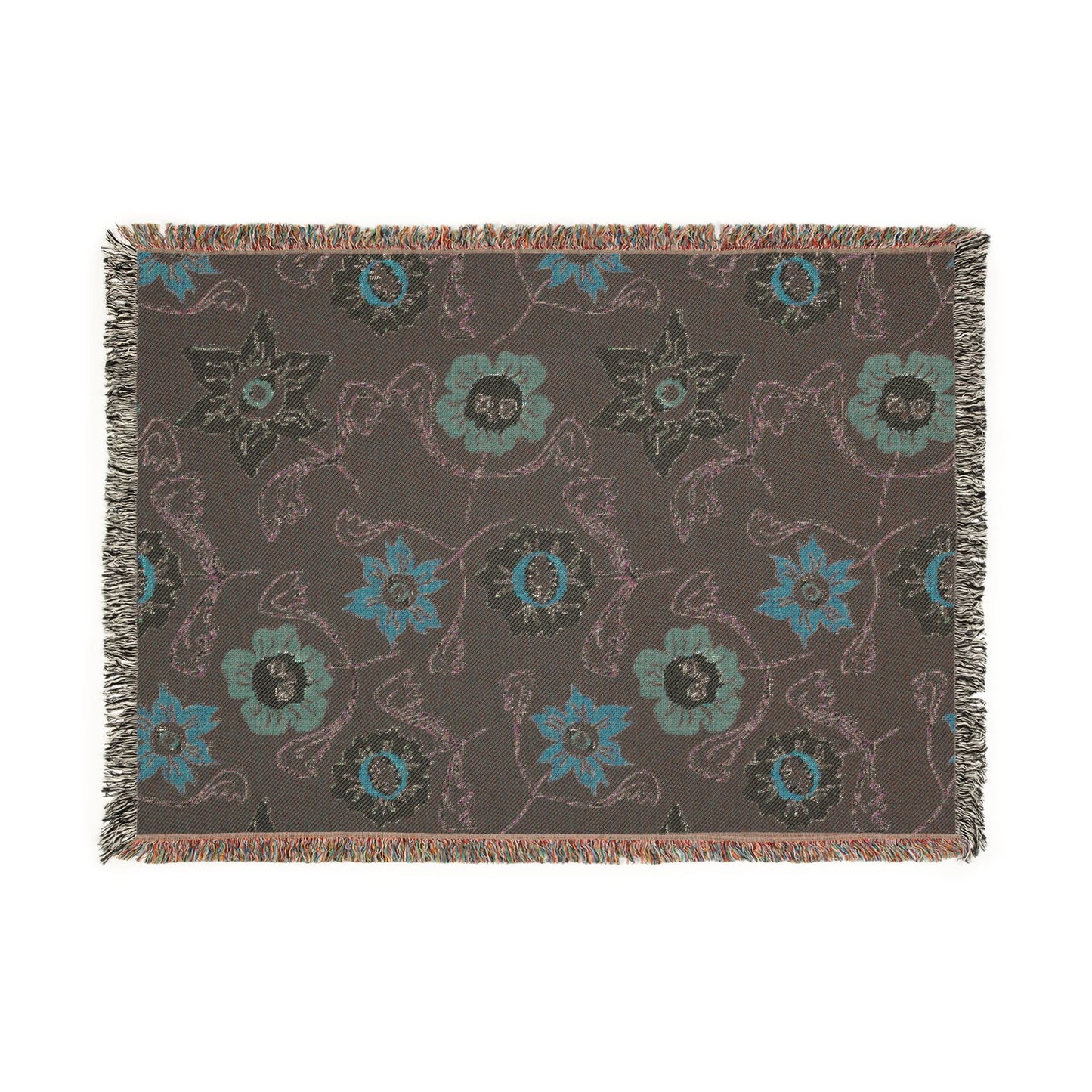 Gothic Floral Woven Blanket