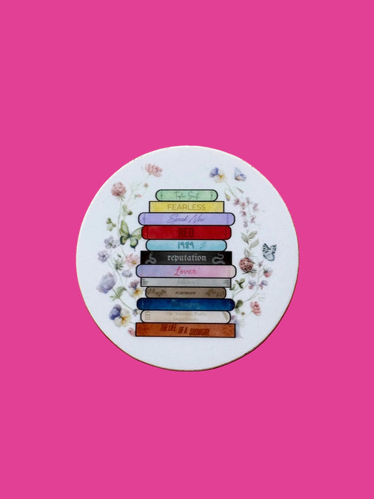 12 Eras As Books Sticker