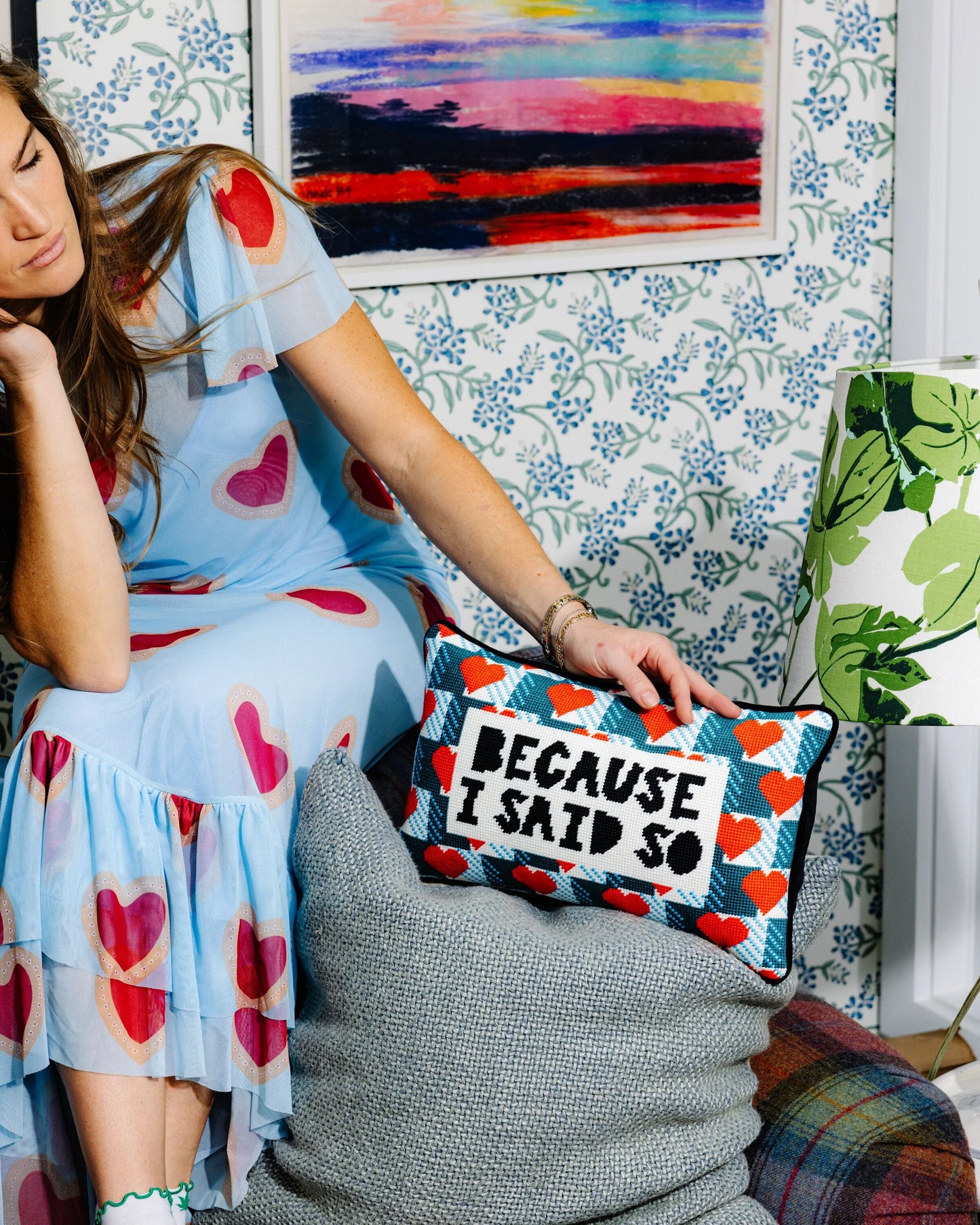 Because I Said So Needlepoint Pillow