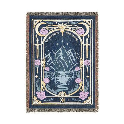 To The Stars Who Listen Woven Blanket