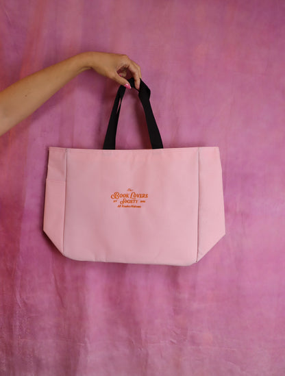 "The Book Lovers Society" Embroidered Tote Bag