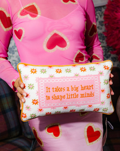 Big Heart Needlepoint Pillow