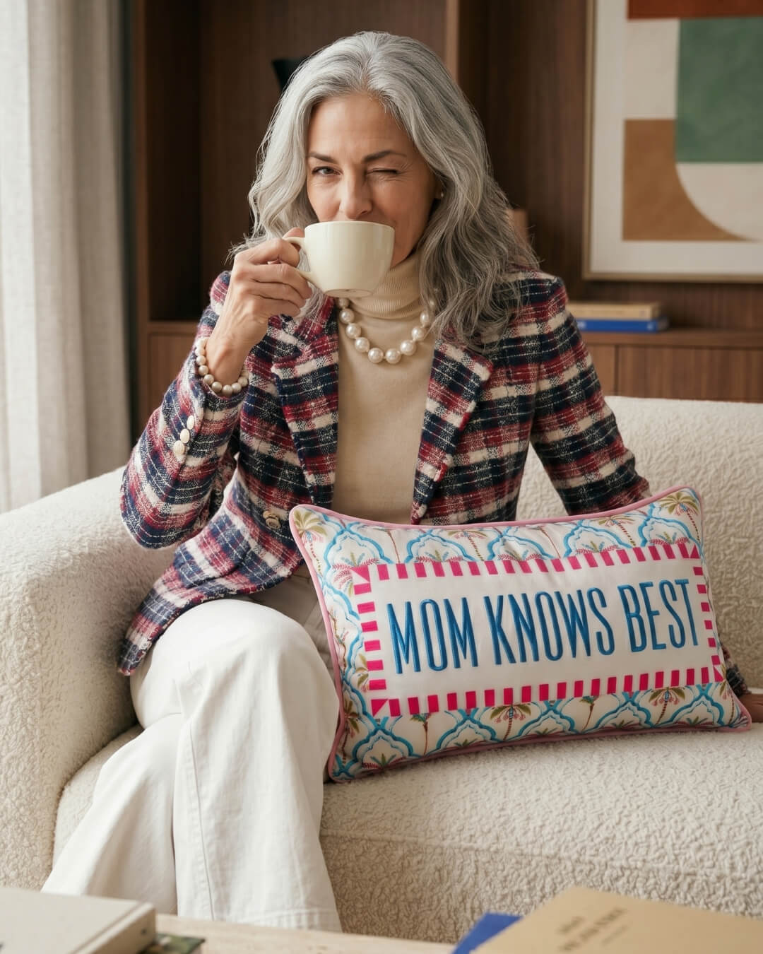 mom knows best pillow