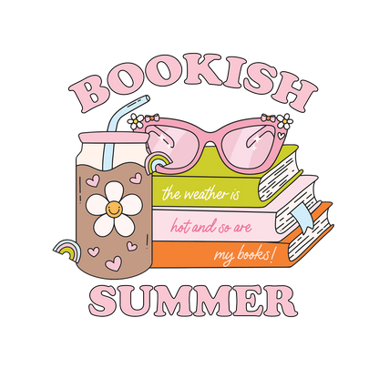 Bookish Summer Glass Cup, Mug & Tumbler with Lid and Straw