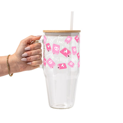 Boo-Kish Halloween Glass Cup, Mug & Tumbler with Lid and Straw