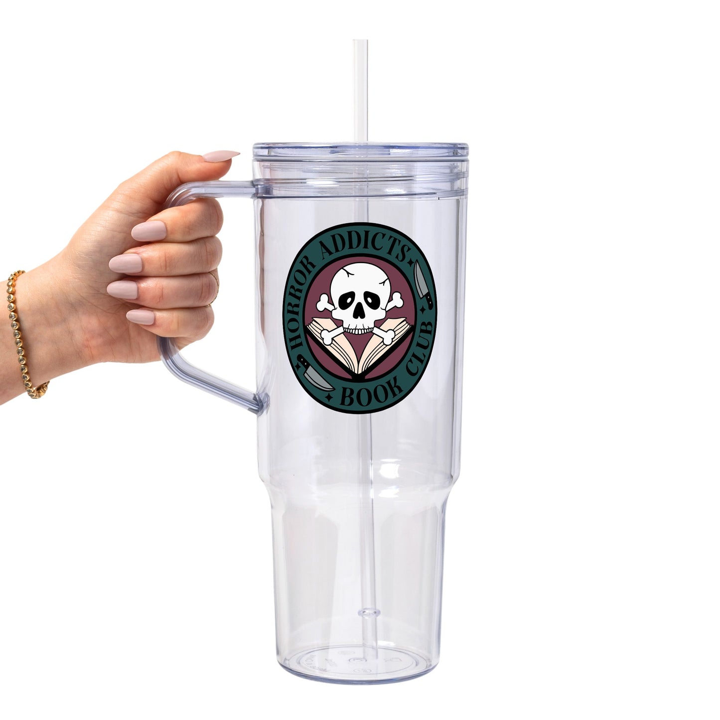 Bookish Reader Glass Cup, Mug & Tumbler with Lid and Straw