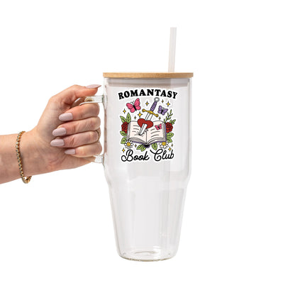 Bookish Reader Glass Cup, Mug & Tumbler with Lid and Straw