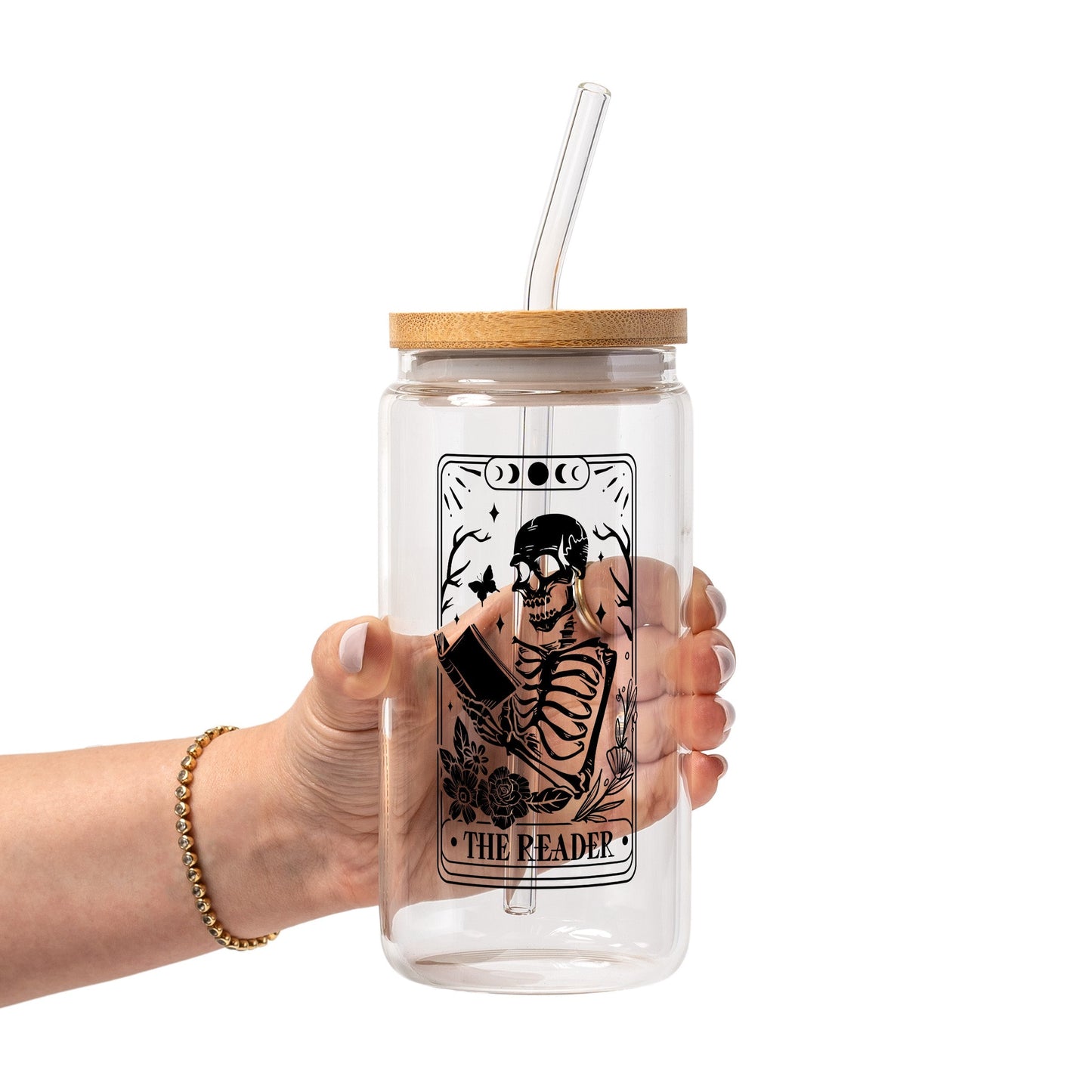 The Reader Glass Cup, Mug & Tumbler with Lid and Straw