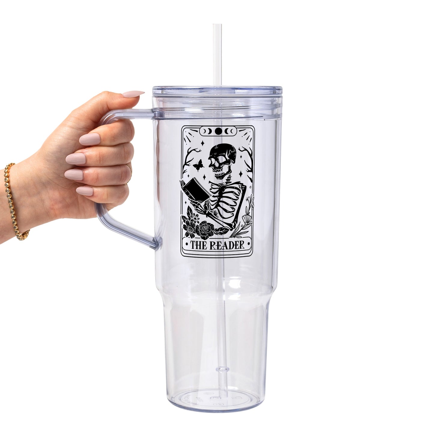 The Reader Glass Cup, Mug & Tumbler with Lid and Straw